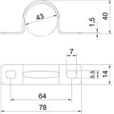 605, OBEJMY MOCUJĄCE 43MM OC.GAL