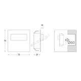 TANGO SHORT – D (czarny) / W (biały)   [obud. Aluminium] [IP 66]