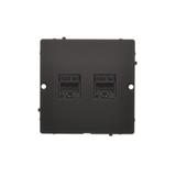 Simon BASIC WMUK-0520F2-Y011 Gniazdo komputerowe RJ45 podwójne kategoria 5e (moduł). Mon