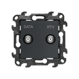 Simon 24 Gniazdo antenowe końcowe TV-DATA grafitowy mat NAD1.01/38