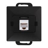Gniazdo 1xRJ45 Cat5 Pearl, RJ45-5CAT/P1, czarny