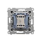 Simon 55 Przycisk zwierny pojedynczy zwierny z podświetleniem LED szybkozłączka Czarny mat