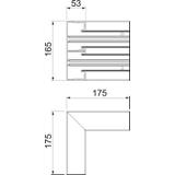 GK-IS53165RW, Naroże wewnętrzne, stałe