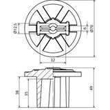 Dekiel ochronny do wypustu uziemiającego, PVC, zielono-żółty