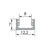 Profil Aluminiowy WOJSLIM z osłoną mleczną 2mb