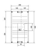 univers N 450x250mm podzespół dla wyłącznika mocy H3+ P250 UK31LH1 HAGER