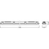 DAMP PROOF LED 1200 39W/4000K IP65 LEDV - Oprawa LED ścienno/sufitowa