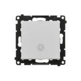 Simon 55 Przycisk zwierny /dzwonek/ z podświetleniem LED szybkozłączka Jasnoszary mat