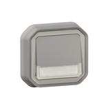 NOWE PLEXO - PRZY. NO/NC PODŚWI. Z UCHWYT ETY. PODTYNK. 10A- 250V SZARY 069824L LEGRAND