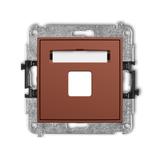 MINI Mechanizm gniazda multimedialnego pojednczego bez modułu (standard Keystone) terakota