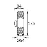 Ideus kinkiet Piano SPT 2xGU10 czarny/biały 03880