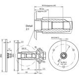 Wypust uziemiający typ M M10/M12, z zaciskiem MV, stal nierdzewna NIRO