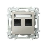 SZAFIR Gniazdo komputerowe podwójne, kat. 5e MMC - kolor kaszmirowy beż