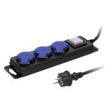 Przedłużacz warsztatowy bryzgoszczelny z wyłącznikiem IP44 3 gniazda IP44 przewód gumowy H05 OR-AE-1