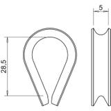 946, SERCÓWKI LIN 4 MM CYNK.GALW.