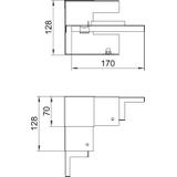 GS-AI70130RW, NAROŻE WEWN. 70X130 CZ.B.