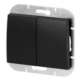 Łącznik podtynkowy świecznikowy Onyx, 10A, 250V, WP-2O, czarny