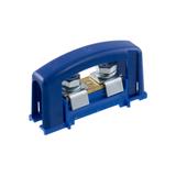 Zacisk ochronny 2x35, niebieski z pokrywą
