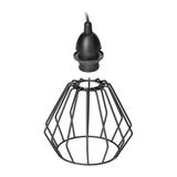 Waya 1P E27, lampa wisząca, max. 60W, czarna AD-LD-6263BE27M ORNO