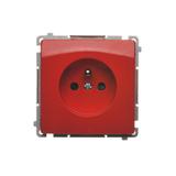 Simon Basic Gniazdo wtyczkowe z uziemieniem z przesłonami torów prądowych 16A 250V zaciski śrubowe czerwone BMGZ1Z.01/22 BMGZ1z.01/22 KONTAKT