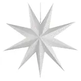 Dekoracje- gwiazda papierowa, srebrna, 60 cm, na żarówkę E14, IP20
