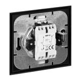 Łącznik podtynkowy świecznikowy Luna, 10A, 250V, WP-2L, czarny