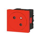 Mosaic Gn 2P+Z Podłączenie Przez Zaciski Automatyczne-2 Moduły Czerwone 16A-250V 077118L LEGRAND