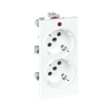 Simon Connect Gniazdo podwójne CIMA schuko 2x230V 16A czysta biel S1/9 KONTAKT