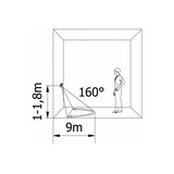 CZUJNIK RUCHU CR-4 LED,  MIN. 40W, MAX. 500W, AC220-240V, 50/60HZ, KĄT DZIAŁANIA 160*, ZASIĘG 12M ±