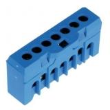 ESC-QBLOK7001 Listwa zaciskowa (1,5-10/16)mm2, 7 otworów, niebieska