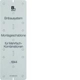 Integro Flow Szablon montażowy, karton, szary 91844 HAGER