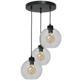 Milagro lampa wisząca Sofia Clear 3xE27 czarna MLP6582