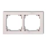 DECO Ramka uniwerstalna podwójna z tworzywa DECO Pastel Matt pudrowy róż 40DR-2 KARLIK