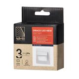 DRACO LED NEW 1,5W, oprawa schodowa podtynkowa, 12VDC, 30lm, 6000K, biała, innowacyjny sposób montaż AD-OS-6164L6/W ORNO