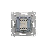 Simon 54 Łącznik krzyżowy bez piktogramu 10A 250V szybkozłączka srebrny mat DW7.01/X/43 KONTAKT