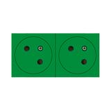 Mosaic Gn 2x2P+Z Podłączenie Przez Zaciski Automatyczne-4 Moduły Zielone 16A-250V 077162L LEGRAND