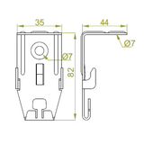 WKS60/WKSO60 Wieszak korytka siatkowego