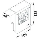 tehalit.SL Pusty nośnik urządzeń 20x80 fi60 czarny SL200809019011 HAGER