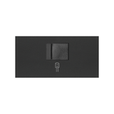 Simon 100 Pokrywa do gniazda komputerowego 1x (mechanizm 1/2) czarny mat