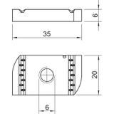 MS41SN M6 A4 Nakrętka ślizgowa