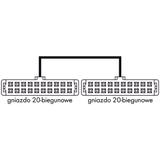 przewód 2 x wtyk 20-pinowy 3m