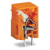 złączka przepustowa do p.drukowanych pomarańczowa raster 10,16 mm