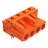 MCS-MIDI Classic gniazdo kątowe 4-bieg. pomarańczowe raster 5,08 mm /100szt./ WAGO