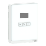 SXW, zadajnik z czujnikiem temp, wyświetlacz LCD i przyciski, Sensorbus, biały