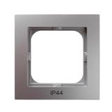 AS Ramka pojedyncza do łączników IP-44 - kolor srebro