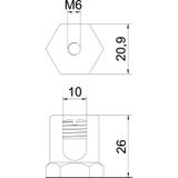 B 33021, ŚRUBA UZIEMIAJĄCA