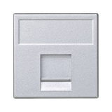 Simon Connect Płytka K45 1x RJ z osłoną uniwersalna aluminium K76/8 KONTAKT