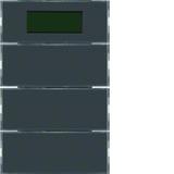 BERKER K.1 Przycisk potrójny z regulatorem temperatury i wyświetlaczem antracyt 75663775 HAGER