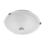 PLAFONIERA Z CZUJNIKIEM RUCHU, BIAŁA, KLOSZ MLECZNY 230VAC, 2X40W