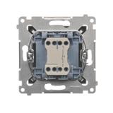 Simon 54 Przycisk pojedynczy rozwierny bez piktogramu 10A szybkozłączka antracyt